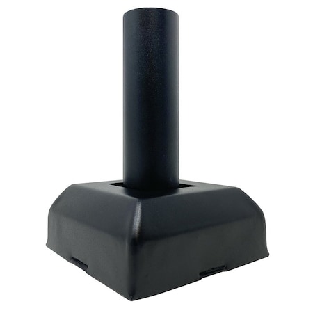 Nuvo Iron Legacy Post on Plate Post Base, Steel, Textured Black, Galvanized POPB1TXB