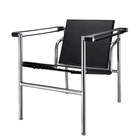 Homeroots 24" Silver Stainless Steel Arm Chair 667637