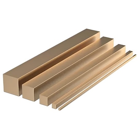 Southern Copper C932 Bearing Bronze Square Bar 2 in Thickness & Width 72.0 in Length C932SQ2000-72