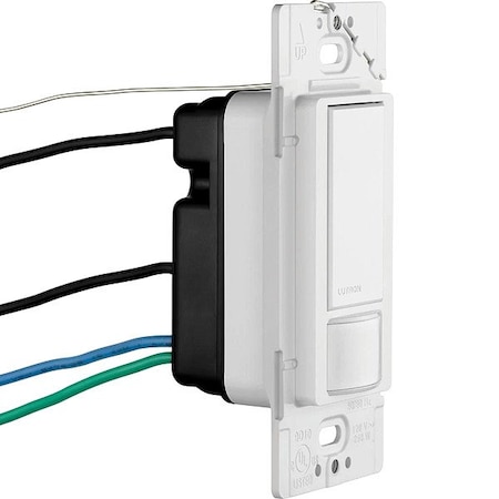 Lutron Wall Mount Sensor, Occupancy, Photocell, Vacancy, Hard Wired, White, 900 sq ft, Fluorescent, Halogen, Incandescent, LED MS-OPS5M-WH