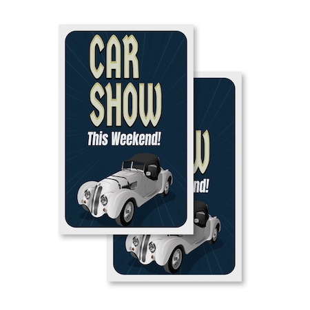 Signmission Car Show, Vinyl Decals Only 24 Inch x 36 Inch, Vinyl Decal, 2PK DSB-2436-2PACK-30352