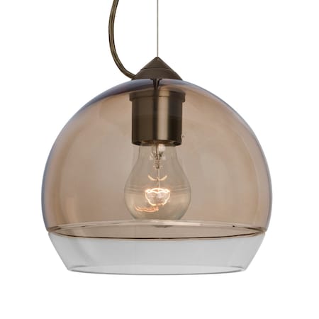 Besa Lighting Besa Ally 8 Cable Pendant, Smoke/Clear, Bronze Finish, 1x 60W MAX E26 Base 1KX-ALLY8SM-BR