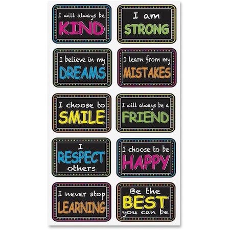 Ashley Productions Non-Magnetic Mini Whiteboard Erasers, Character Building, 10/Pack, PK3 78004