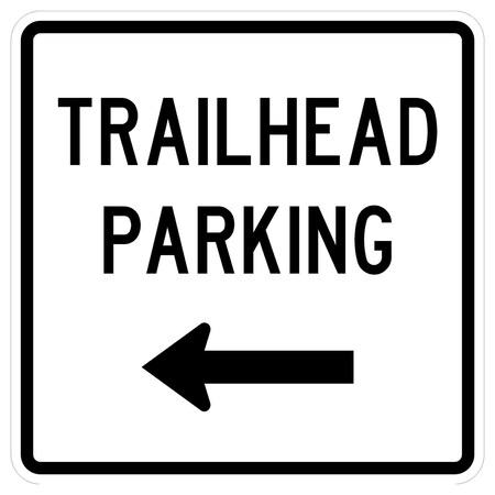 Sign Solutions Usa Parking Sign, 24 in W, Aluminum Sign, White DCS10HWT2424CUS00010
