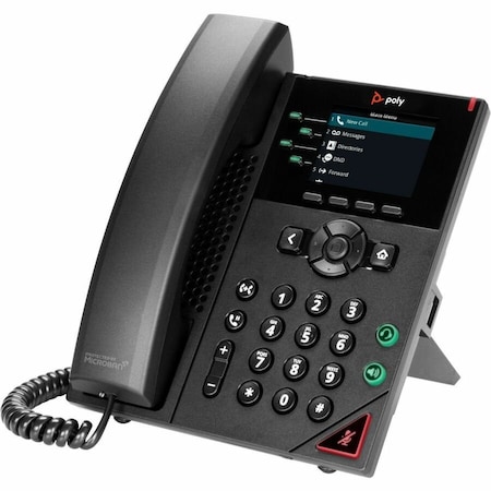 Hp Poly VVX 250 4-Line IP Phone and PoE-enabled with Power Supply US 89B66AA#ABA