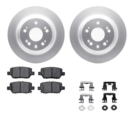 Dynamic Friction Co DFC GEOSPEC Coated Rotors with 5000 Brake Pads - Ceramic and Hardware 4512-58037