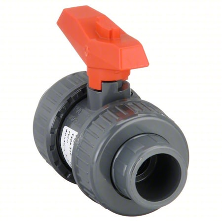 Gf Piping Systems 1/2" Socket PVC Ball Valve Inline True Union 161375002