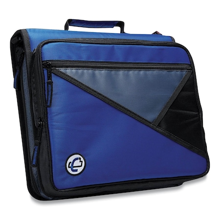 Case It Universal Zipper Binder, 3 Rings, 2in Capacity, 11 x 8.5, Blue/Gray Accents LT-007BLU