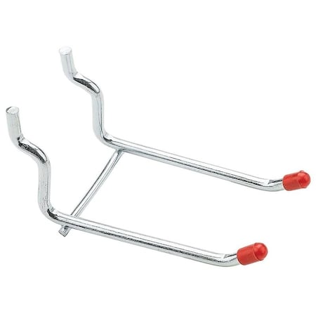National Hardware Peg Hook, 3 in, 1/4 in Opening, Steel, Zinc, 2PK N180-036