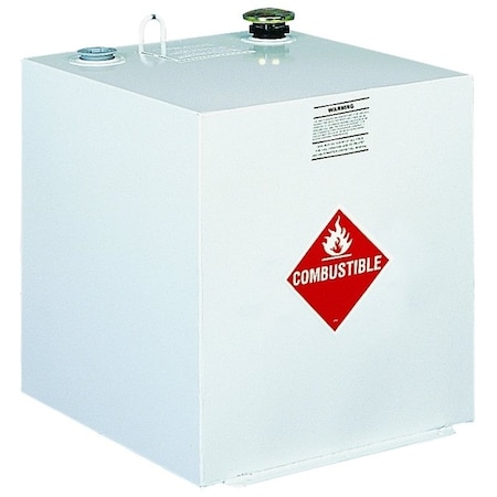 Jobox Transfer Tank, 50 gal Capacity, Steel, White 485000