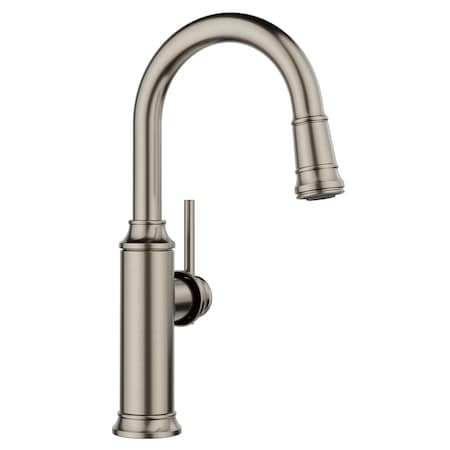 Blanco Empressa Bar Pull-Down Stream Only 1.5 GPM, Satin Platinum 443247