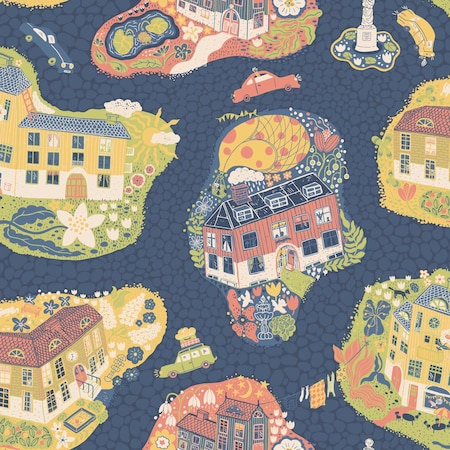 York Wallcoverings Staden Dark Blue Wallpaper MB29010