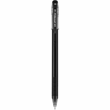 Uniball TM Jetstream 101 Ballpoint Pen - 1 mm Medium Pen Point - Black Ink - Gel-based - Black, 12PK 1768011