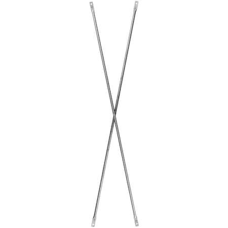 Metaltech 7 Ft. x 2 Ft. Galvanized Steel Scaffolding Cross Brace For Outriggers M-MC2484