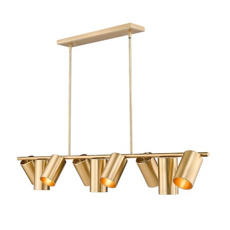 Z-Lite Lumina Modern Gold 9 Light Linear Chandelier 7520-9L-MGLD