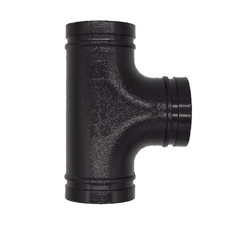 Industrial Choice Groove Tee Standard Black Painted 4 inch GV-T-4-STDR-BK