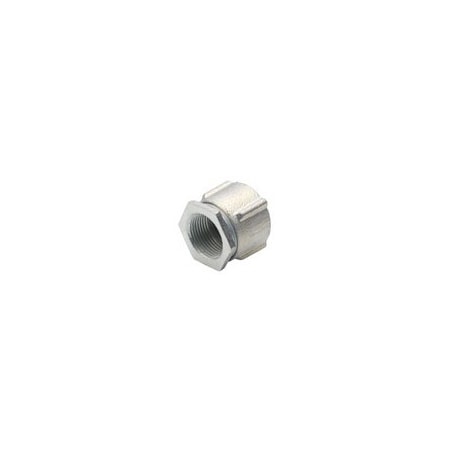 Bridgeport Conduit Fitting Coupling, 2-1/2", Threaded, Aluminum, Plain 1127-AL