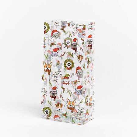 Nashville Wraps Festive Pets Cello Bags, 4x2.5x9.5 in, 100PK C2BFP