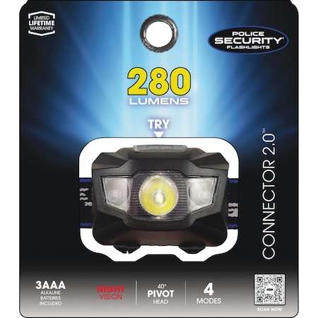 Police Security Connector 2.0 280 Lm. LED Headlamp 98969