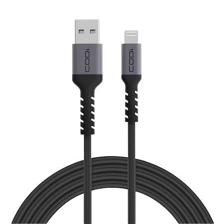 Codi 6ft Braided Nylon USB-A to MFI Lightning Charge & Sync Cable A01070