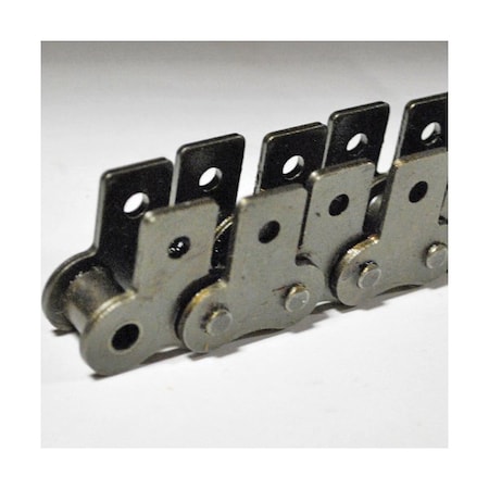 Tsubaki Single Pitch Standard Attachment chain, 10 ft OAL, 1 P, 5/8 Dia x 5/8 in W Roller, 600 SS 80ASSK19LRB