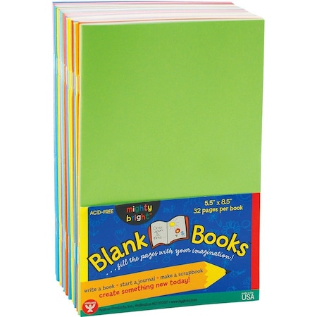 Hygloss Products Hygloss Blank Paperback Books, 5.5" x 8.5", Assorted, PK20 77720