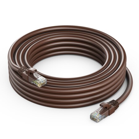 Maximm 8ft Cat6 Pure Copper UTP Ethernet Cable, Brown CAT6-8FT-BROWN