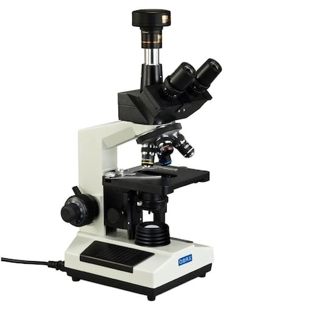 Amscope OMAX M837 Trinocular Compound Microscope 40X-400X w/3MP Digital Camera for Soil Analysis M837E-C30U