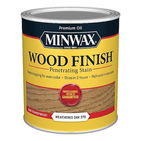 Minwax Wood Stain, 1 qt, Weathered Oak 700474444