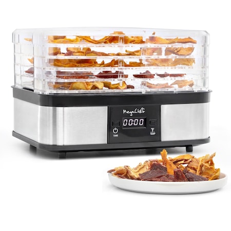 Megachef 5 Tray Food Dehydrator with Timer and Temperature Control MC1159