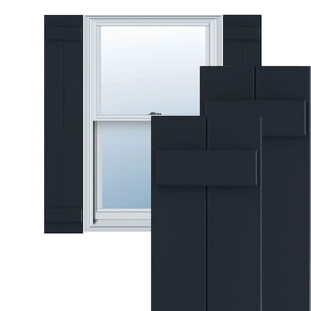 Ekena Millwork True Fit PVC Two Board Joined Board-n-Batten Shutters, Starless Night Blue, 10 3/4W x 80H, PR TFP101BBF11X080OB