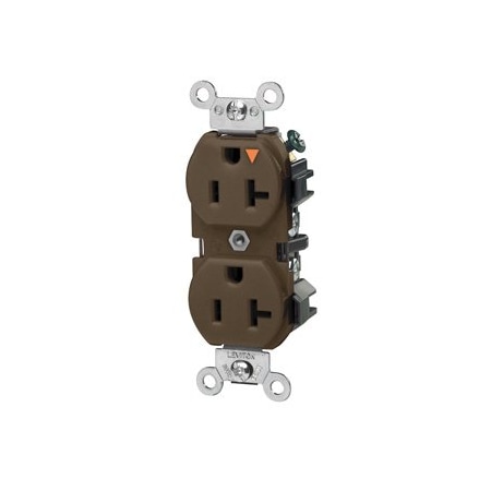 Leviton Industrial Series Heavy Duty Grade Duplex Receptacle, 20 Amp, 125 Volt 5362-IGB