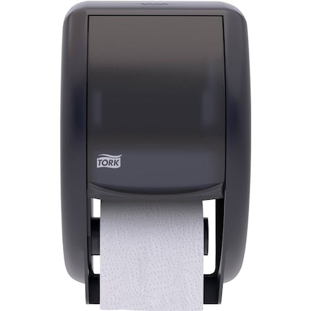 Tork Tork Twin Toilet Paper Roll Dispenser Smoke T24, Modern Look, 55TR 55TR