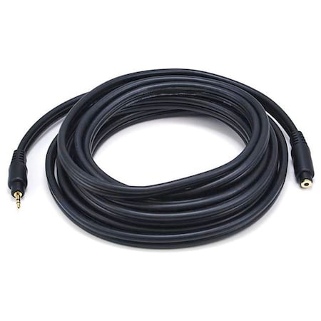 Monoprice A/V Cable, 3.5mm M/F Ext Cble, Blk, 15ft 5589