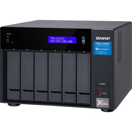 Qnap ULTRA-HIGH SPEED 6 BAY THUNDERBOLT 3 NAS TVS-672XT-I3-8G-US