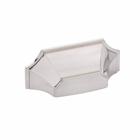 Schaub 3in Center to Center Empire Cup Pull Brushed Nickel Finish 878-BN