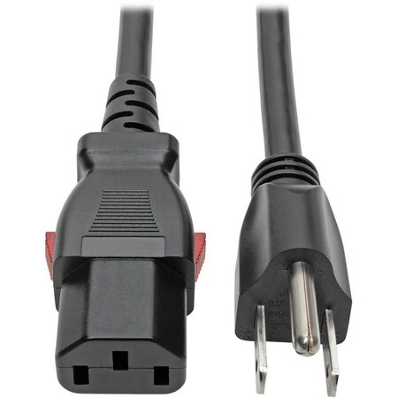 Eaton Tripp Lite Series Computer Power Cord, NEMA 5-15P to Locking C13 - 10A, 125V, 18 AWG, 6 ft. P006-L06
