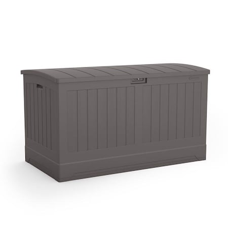 Suncast 58 in. W X 32 in. D Gray Plastic Deck Box 200 gal BMDB200