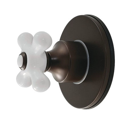 Kingston Brass Single-Handle Six-Way Diverter Valve with Round Trim Kit, Oil Rubbed Bronze KS4035PX
