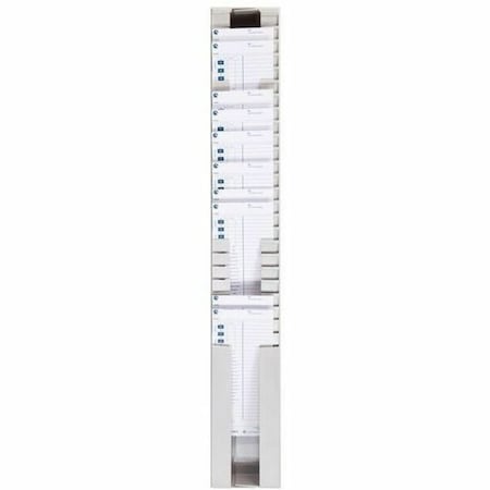 Pyramid 25 Cap. Adj. Card Rack, Light Gray, 31.5"H 400-3