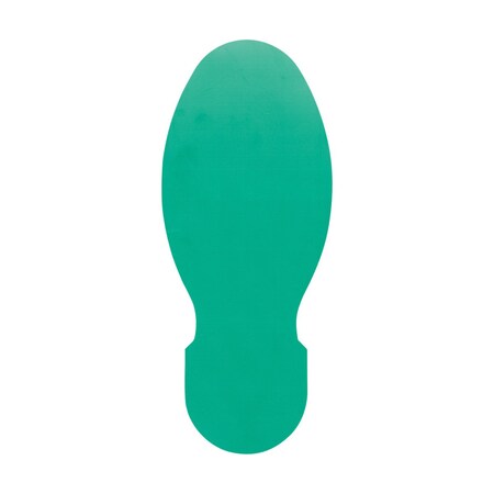 Brady ToughStripe Max Floor Marking Footprint 10 in W x 4 in H Green, 20PK 177071