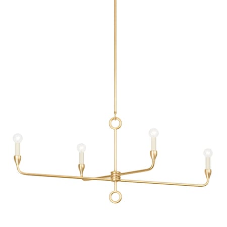 Troy Lighting Orson 4 Light Linear 44 In. Vintage Gold Leaf F9544-VGL