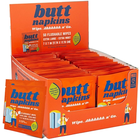 Butt Napkins Butt Napkins, Industrial, 50PK BNAPS-50-IND