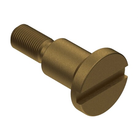 Ampg Cap Head Shoulder Bolts Low Profile Smooth Slotted Drive Coarse Thread 5/16inx3/4in Brass BLTS24-0312-0750BRSP