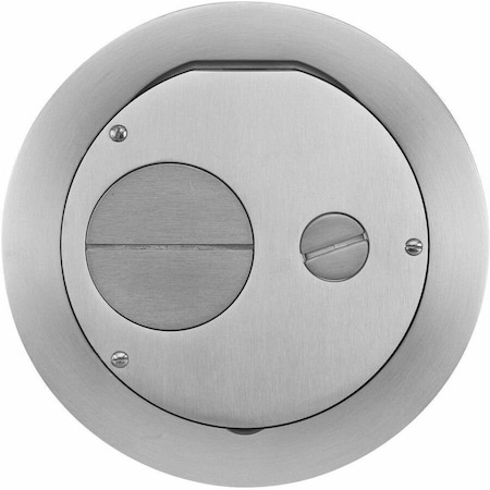 Hubbell Wiring Device-Kellems Box Cover, Floor Box Type, Aluminum, Furniture Feed Cover Type S1R6FFCVRALU