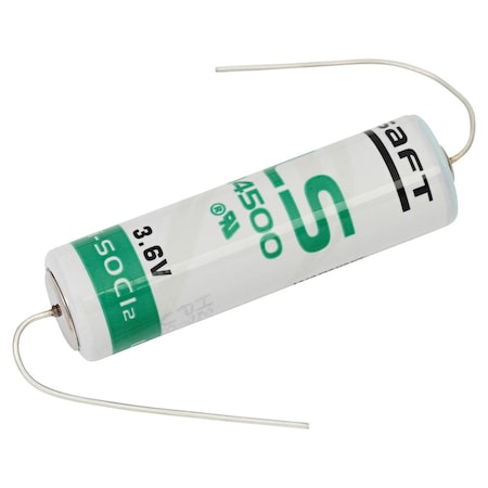 Saft Lithium Battery 3.6V 2600mah with Axial Leads LS14500AX
