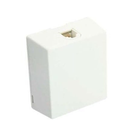 Leviton Telephone Wall Jack, White 4625A-24W