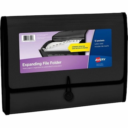 Workstationpro 13 Pocket Black File Folder TH3748781