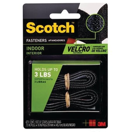 Scotch Fastener, 3/4 in W, 18 in L, Black, 1 lb RF4711