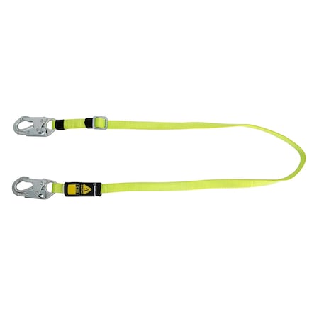 Safewaze Arc Flash 4-6ft Adjustable Web Restraint Lanyard: Snap hooks 023-2100